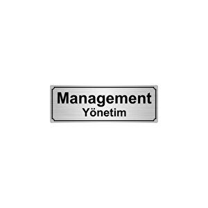 Managament(yöneti̇m)yönlendi̇rme Levhasi 7cmx20cmgümüş Renk Metal