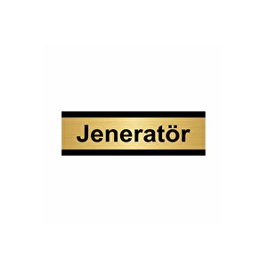 Jeneratör 10x20cm Altın Renk Metal Yönlendirme Levhası