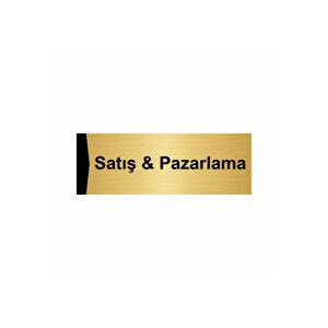 Satış & Pazarlama 5x20cm Altın Renk Metal Yönlendirme Levhası