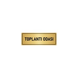 Metal Yönlendirme Levhası, Departman Kapı İsimliği Toplantı Odası 5x20 Cm Altın Renk