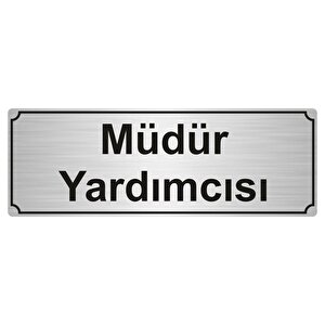 Müdür Yardimcisi Yönlendi̇rme Levhasi 7cmx20cm Gümüş Renk Metal