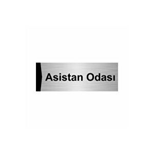 Asisan Odası 7x20cm Gümüş Renk Metal Yönlendirme Levhası