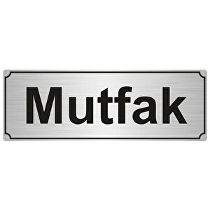 Mutfak Yönlendi̇rme Levhasi 10cmx20cm Gümüş Renk Metal