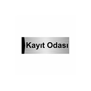 Kayıt Odası 7x20cm Gümüş Renk Metal Yönlendirme Levhası