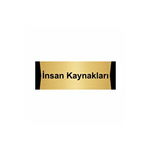 İnsan Kaynakları 5x20cm Altın Renk Metal Yönlendirme Levhası