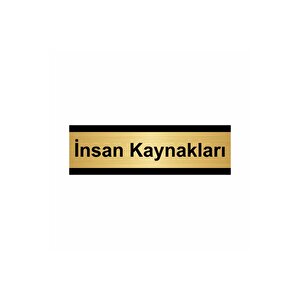 İnsan Kaynakları 10x20cm Altın Renk Metal Yönlendirme Levhası