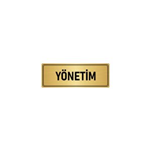 Metal Yönlendirme Levhası, Departman Kapı İsimliği Yönetim 7x20 Cm Altın Renk