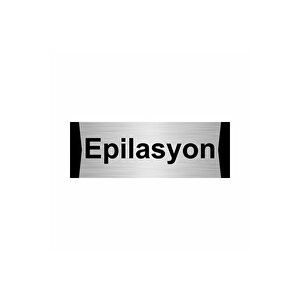 Epilasyon 5x20cm Gümüş Renk Metal Yönlendirme Levhası
