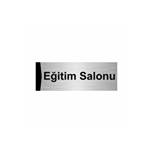 Eğitim Salonu 7x20cm Gümüş Renk Metal Yönlendirme Levhası