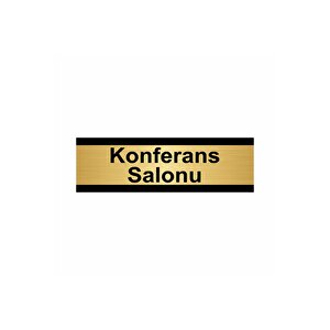 Konferans Salonu 10x20cm Altın Renk Metal Yönlendirme Levhası