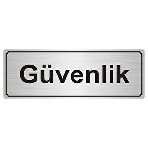 Güvenli̇k Yönlendi̇rme Levhasi 7cmx20cm Gümüş Renk Metal
