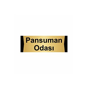 Pansuman Odası 10x20cm Altın Renk Metal Yönlendirme Levhası