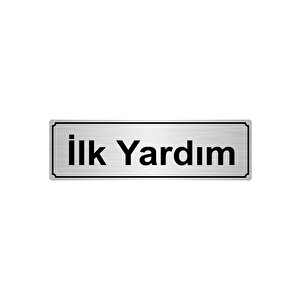 İlk Yardim Yönlendi̇rme Levhasi 7cmx20cm Gümüş Renk Metal