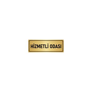 Metal Yönlendirme Levhası, Departman Kapı İsimliği Hizmetli Odası 10x20 Cm Altın Renk