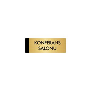 Metal Yönlendirme Levhası, Departman Kapı Isimliği Konferans Salonu 10x20 Cm Altın Renk