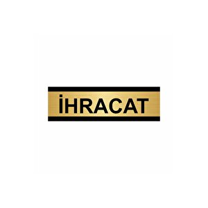 İhracat 10x20cm Altın Renk Metal Yönlendirme Levhası