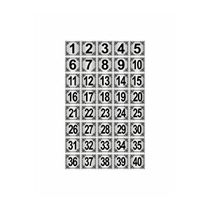 Metal Kapı,masa,dolap Numarası 4x4cm 40 Adet (1..40) Gümüş Renk Metal
