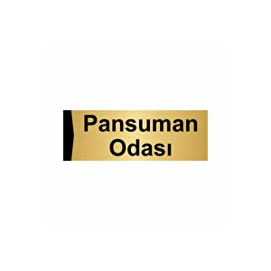 Pansuman Odası 10x20cm Altın Renk Metal Yönlendirme Levhası