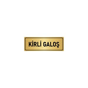 Metal Yönlendirme Levhası, Departman Kapı İsimliği Kirli Galoş 5x20 Cm Altın Renk