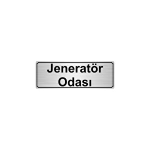 Jeneratör Odasi Yönlendi̇rme Levhasi 10cmx20cm Gümüş Renk Metal