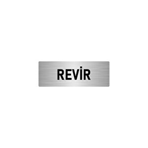 Metal Yönlendirme Levhası, Departman Kapı İsimliği Revir 10x20 Cm Gümüş Renk