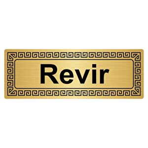 Revir 7cmx20cm Metal Yönlendi̇rme Levhasi Altin Renk Metal