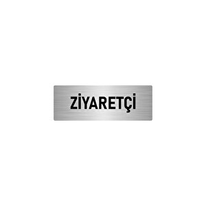 Metal Yönlendirme Levhası, Departman Kapı İsimliği Ziyaretçi 5x20 Cm Gümüş Renk