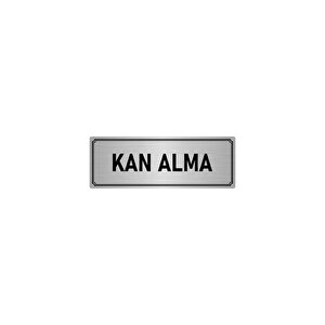 Metal Yönlendirme Levhası, Departman Kapı İsimliği Kan Alma 10x20 Cm Gümüş Renk