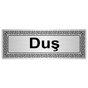 Duş 7cmx20cm Metal Yönlendi̇rme Levhasi Gümüş Renk Metal