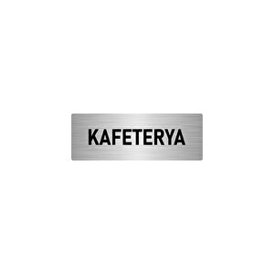 Metal Yönlendirme Levhası, Departman Kapı İsimliği Kafeteya 10x20 Cm Gümüş Renk