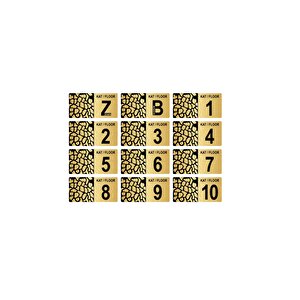 Apartman Bina Kat Numarası Levhası 6x12 Cm Altın Renk