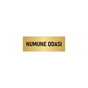 Metal Yönlendirme Levhası, Departman Kapı İsimliği Numune Odası 7x20 Cm Altın Renk