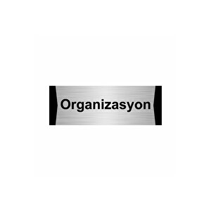 Organizasyon 10x20cm Gümüş Renk Metal Yönlendirme Levhası