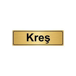 Kreş Yönlendi̇rme Levhasi 5cmx20cm Altin Renk Metal