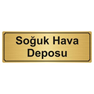 Soğuk Hava Deposu Yönlendi̇rme Levhasi 5cmx20cm Altin Renk Metal