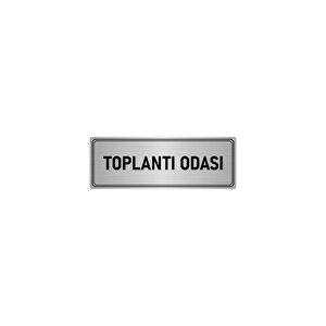 Metal Yönlendirme Levhası, Departman Kapı İsimliği Toplantı Odası 5x20 Cm Gümüş Renk