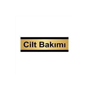 Cilt Bakımı 7x20cm Altın Renk Metal Yönlendirme Levhası