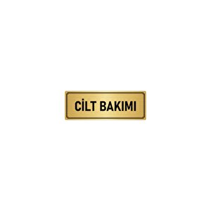Metal Yönlendirme Levhası, Departman Kapı İsimliği Cilt Bakımı 5x20 Cm Altın Renk