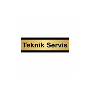 Teknik Servis 5x20cm Altın Renk Metal Yönlendirme Levhası