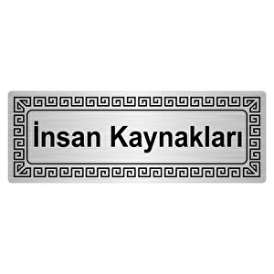 İnsan Kaynakları 7cmx20cm Metal Yönlendi̇rme Levhasi Gümüş Renk Metal