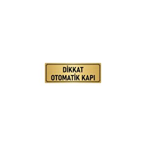 Metal Yönlendirme Levhası, Departman Kapı İsimliği Otomatik Kapı 5x20 Cm Altın Renk