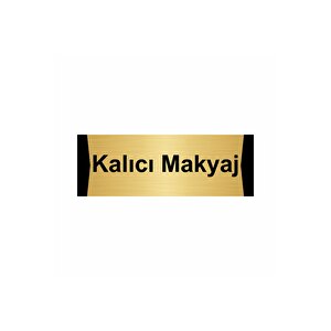 Kalıcı Makyaj 10x20cm Altın Renk Metal Yönlendirme Levhası