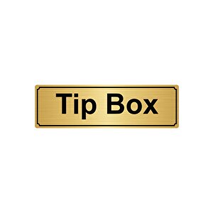 Ti̇p Box Yönlendi̇rme Levhasi 10cmx20cm Altin Renk Metal