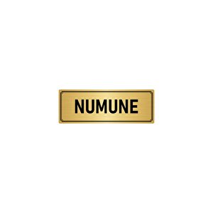 Metal Yönlendirme Levhası, Departman Kapı İsimliği Numune 7x20 Cm Altın Renk