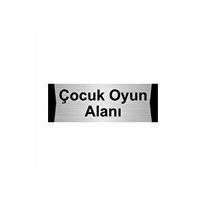 Çocuk Oyun Alanı 10x20cm Gümüş Renk Metal Yönlendirme Levhası