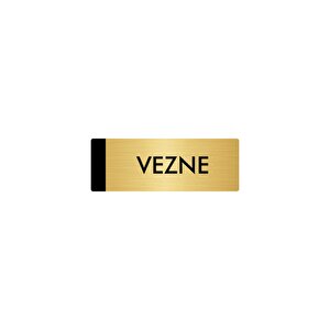 Metal Yönlendirme Levhası, Departman Kapı Isimliği Vezne 10x20 Cm Altın Renk