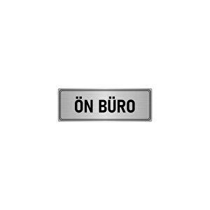 Metal Yönlendirme Levhası, Departman Kapı İsimliği Ön Büro 10x20 Cm Gümüş Renk