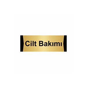 Cilt Bakımı 5x20cm Altın Renk Metal Yönlendirme Levhası
