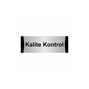 Kalite Kontrol 10x20cm Gümüş Renk Metal Yönlendirme Levhası