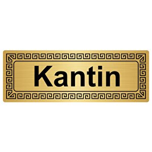 Kantin 7cmx20cm Metal Yönlendi̇rme Levhasi Altin Renk Metal
